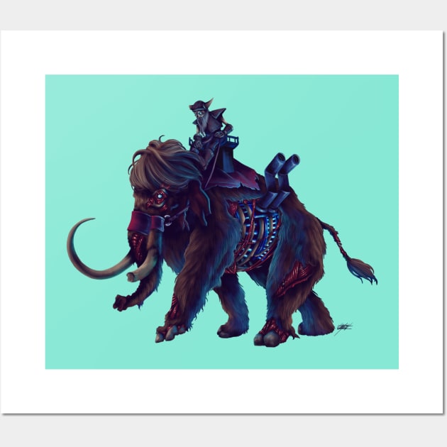 Undead Dwarf Riding an Undead Mammoth Wall Art by Indi Martin